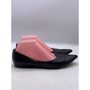 AUDLEY London Shoes Black Leather Ballet Flats Pointed Toe EU 38/US 7.5-8